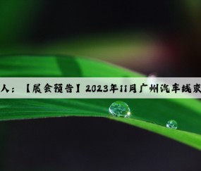 完美真人：【展会预告】2023年11月广州汽车线束展览会
